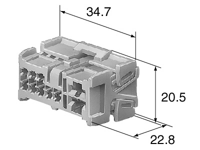 91 series Housing 2.3/6.0mm 10-way F